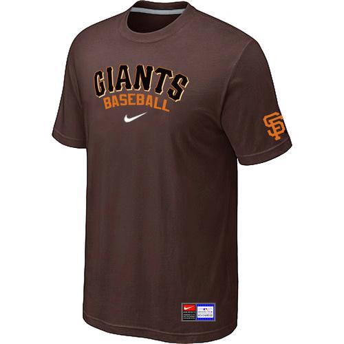 Cheap San Francisco Giants Brown Nike Short Sleeve Practice T-Shirt For Sale