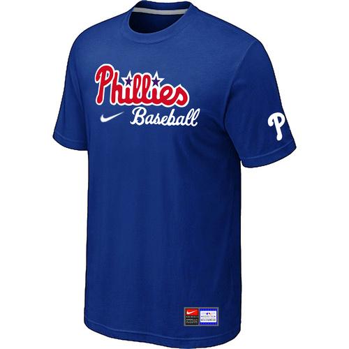 Cheap Philadelphia Phillies Nike Short Sleeve Practice T-Shirt Blue For Sale