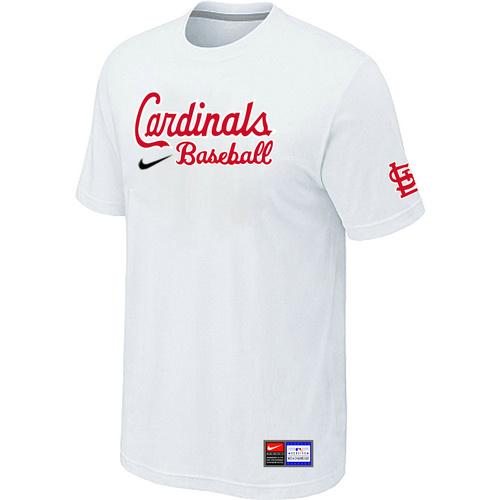 Cheap St. Louis Cardinals White Nike Short Sleeve Practice T-Shirt For Sale