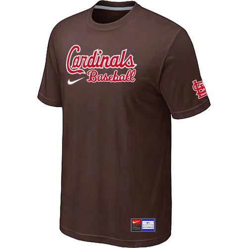 Cheap St. Louis Cardinals Brown Nike Short Sleeve Practice T-Shirt For Sale