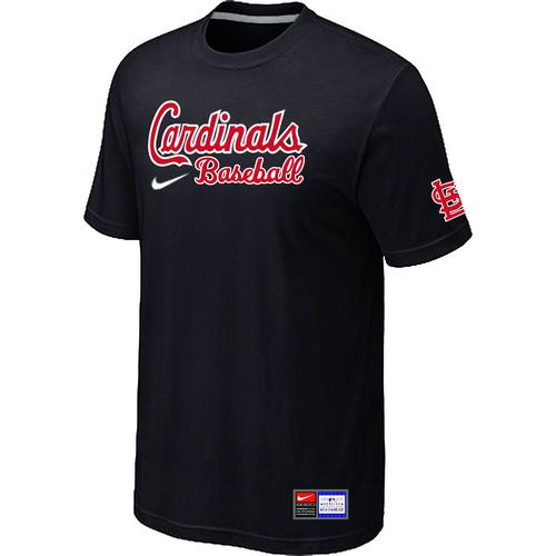Cheap St. Louis Cardinals Black Nike Short Sleeve Practice T-Shirt For Sale