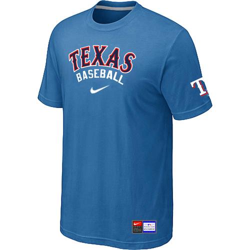Cheap Texas Rangers light Blue Nike Short Sleeve Practice T-Shirt For Sale