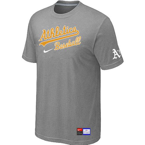Cheap Oakland Athletics L.Grey Nike Short Sleeve Practice T-Shirt For Sale