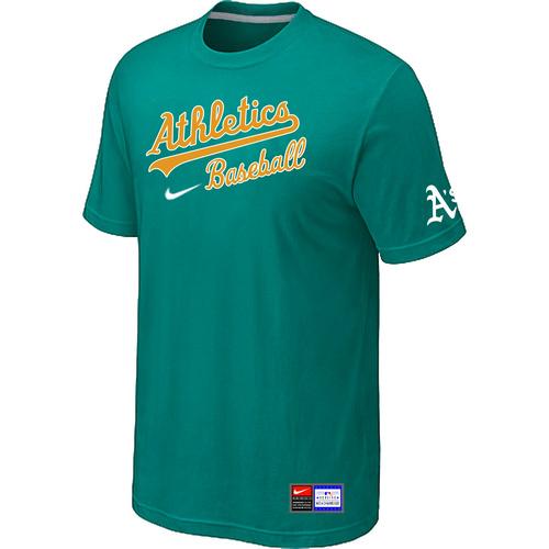 Cheap Oakland Athletics Green Nike Short Sleeve Practice T-Shirt For Sale