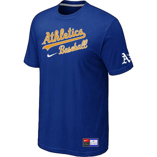 Cheap Oakland Athletics Blue Nike Short Sleeve Practice T-Shirt For Sale