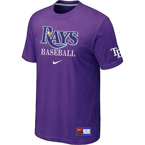 Cheap Tampa Bay Rays Purple Nike Short Sleeve Practice T-Shirt For Sale