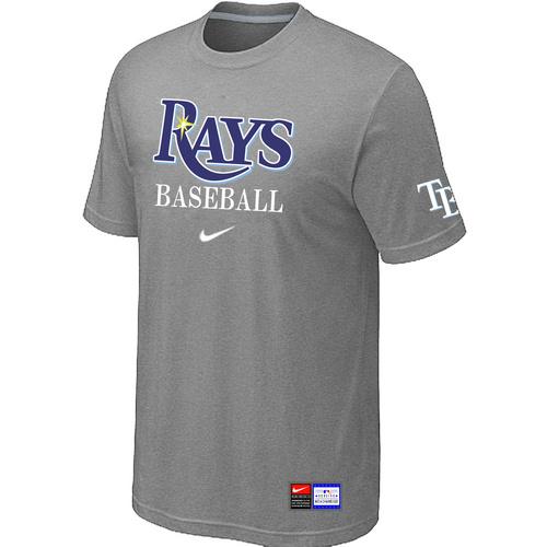 Cheap Tampa Bay Rays L.Grey Nike Short Sleeve Practice T-Shirt For Sale