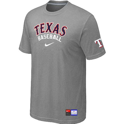 Cheap Texas Rangers L.Grey Nike Short Sleeve Practice T-Shirt For Sale