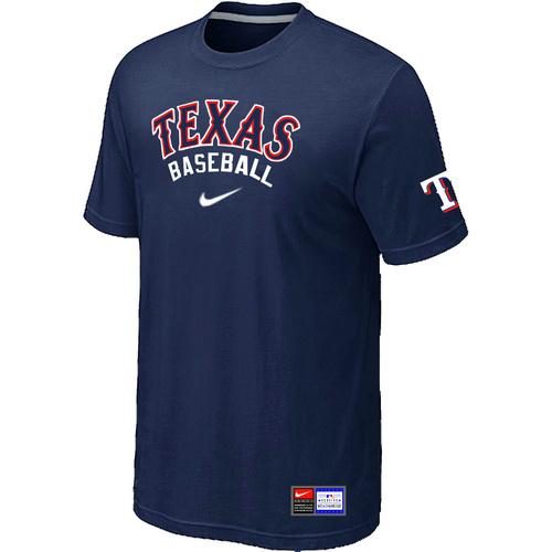Cheap Texas Rangers D.Blue Nike Short Sleeve Practice T-Shirt For Sale