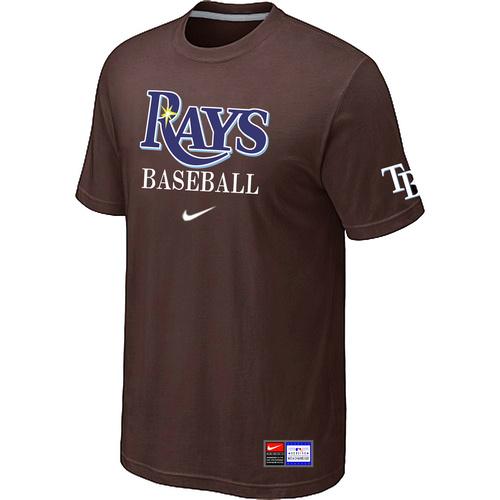 Cheap Tampa Bay Rays Brown Nike Short Sleeve Practice T-Shirt For Sale