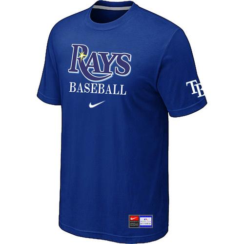 Cheap Tampa Bay Rays Blue Nike Short Sleeve Practice T-Shirt For Sale