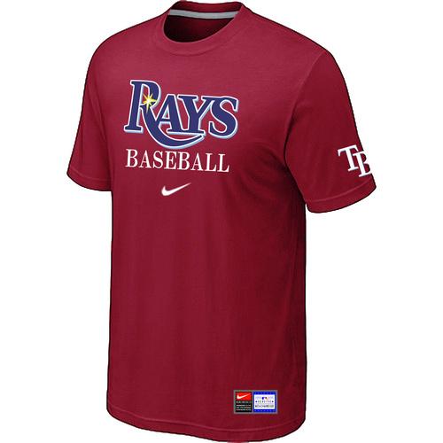 Cheap Tampa Bay Rays Red Nike Short Sleeve Practice T-Shirt For Sale
