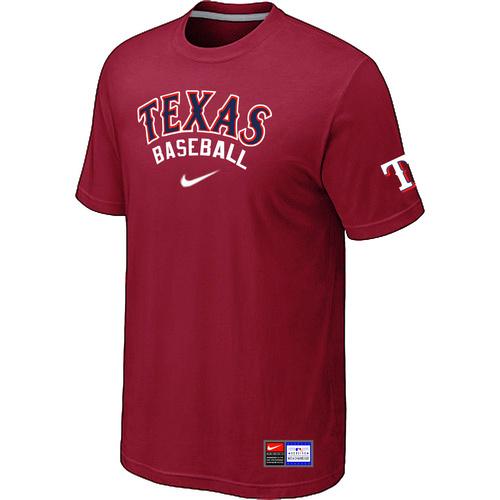 Cheap Texas Rangers Red Nike Short Sleeve Practice T-Shirt For Sale
