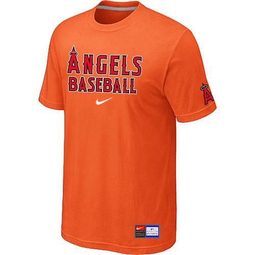 Cheap Los Angeles Angels of Anaheim Orange Nike Short Sleeve Practice T-Shirt For Sale