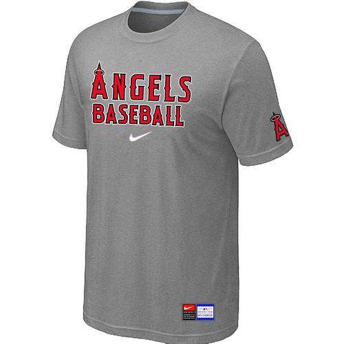 Cheap Los Angeles Angels of Anaheim L.Grey Nike Short Sleeve Practice T-Shirt For Sale