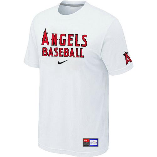 Cheap Los Angeles Angels of Anaheim White Nike Short Sleeve Practice T-Shirt For Sale