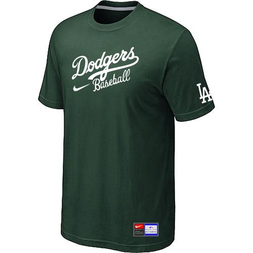 Cheap Los Angeles Dodgers Nike Short Sleeve Practice T-Shirt D.Green For Sale