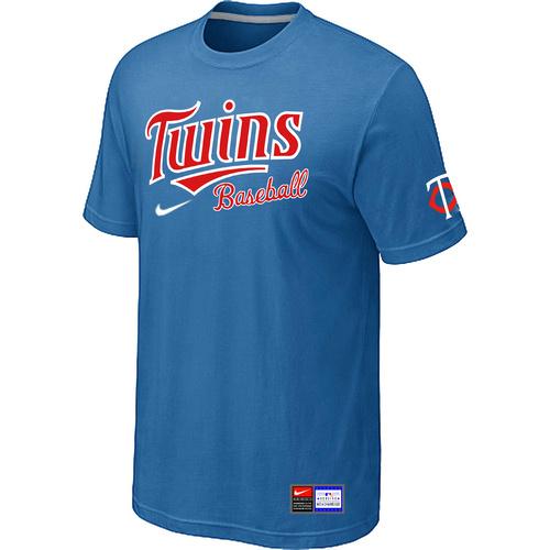 Cheap Minnesota Twins light Blue Nike Short Sleeve Practice T-Shirt For Sale