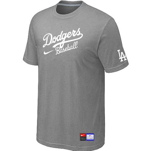 Cheap Los Angeles Dodgers Nike Short Sleeve Practice T-Shirt L.Grey For Sale