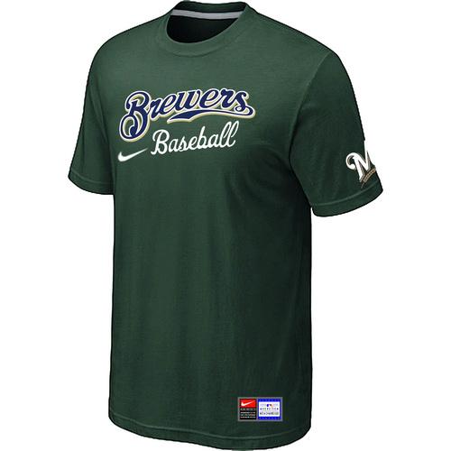 Cheap Milwaukee Brewers D.Green Nike Short Sleeve Practice T-Shirt For Sale