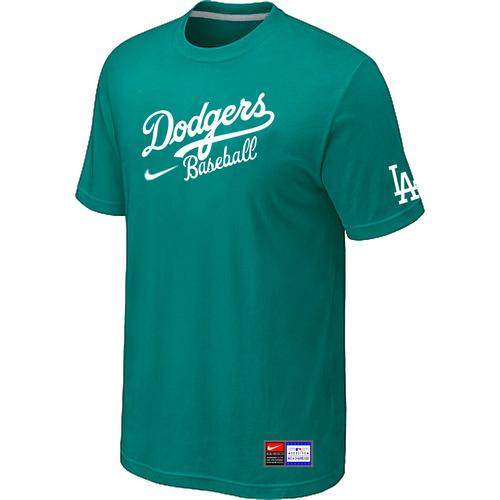 Cheap Los Angeles Dodgers Nike Short Sleeve Practice T-Shirt Green For Sale
