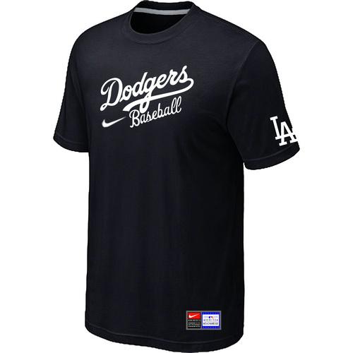 Cheap Los Angeles Dodgers Nike Short Sleeve Practice T-Shirt Black For Sale
