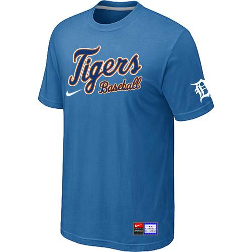 Cheap Detroit Tigers light Blue Nike Short Sleeve Practice T-Shirt For Sale