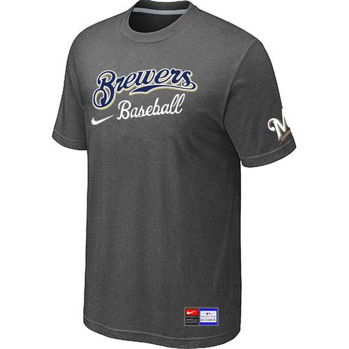 Cheap Milwaukee Brewers D.Grey Nike Short Sleeve Practice T-Shirt For Sale
