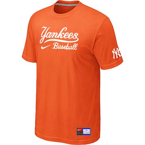 Cheap New York Yankees Orange Nike Short Sleeve Practice T-Shirt For Sale