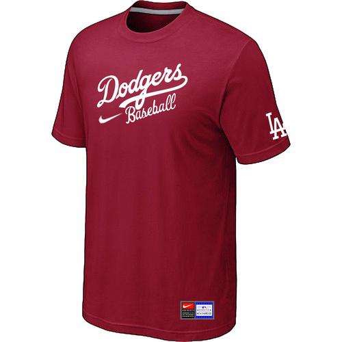 Cheap Los Angeles Dodgers Nike Short Sleeve Practice T-Shirt Red For Sale