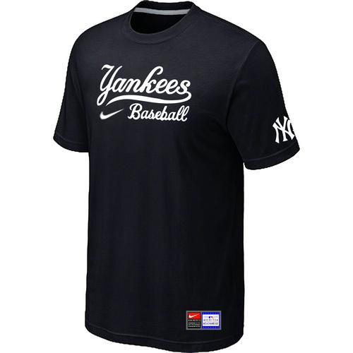 Cheap New York Yankees Black Nike Short Sleeve Practice T-Shirt For Sale