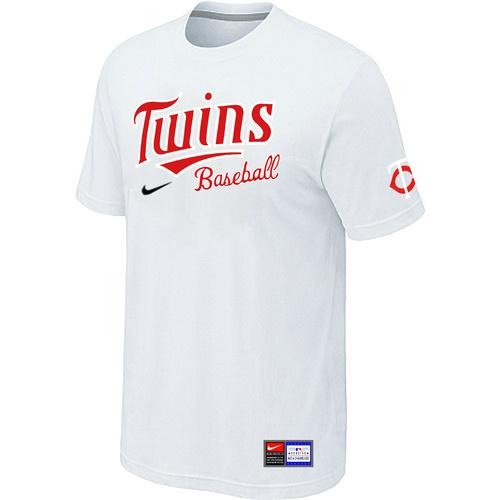 Cheap Minnesota Twins White Nike Short Sleeve Practice T-Shirt For Sale