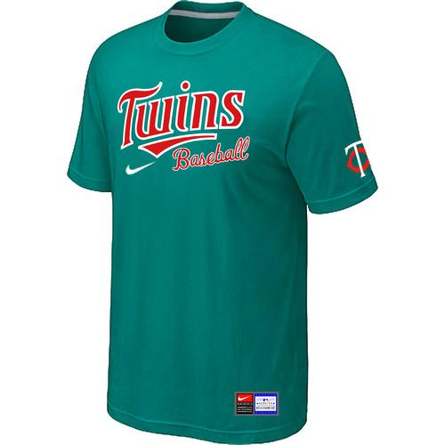 Cheap Minnesota Twins Green Nike Short Sleeve Practice T-Shirt For Sale