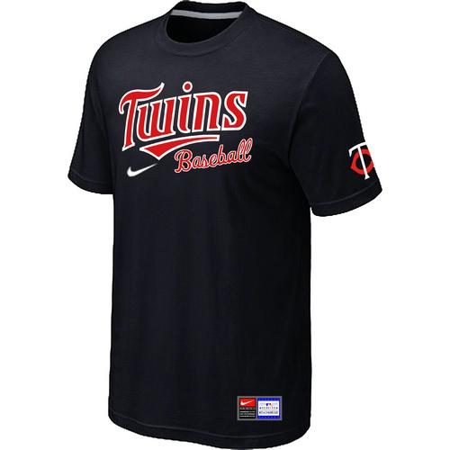 Cheap Minnesota Twins Black Nike Short Sleeve Practice T-Shirt For Sale