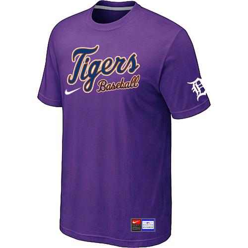 Cheap Detroit Tigers Purple Nike Short Sleeve Practice T-Shirt For Sale