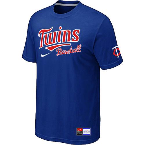 Cheap Minnesota Twins Blue Nike Short Sleeve Practice T-Shirt For Sale
