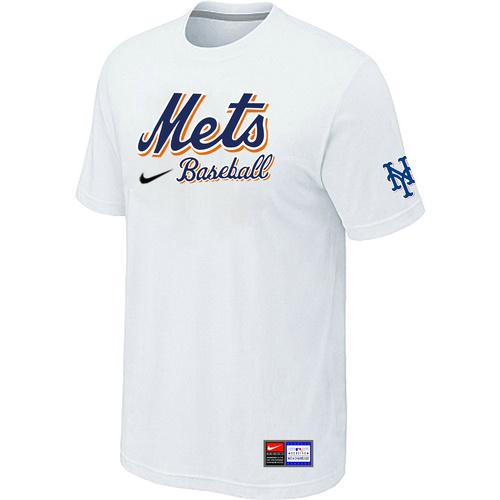 Cheap New York Mets White Nike Short Sleeve Practice T-Shirt For Sale
