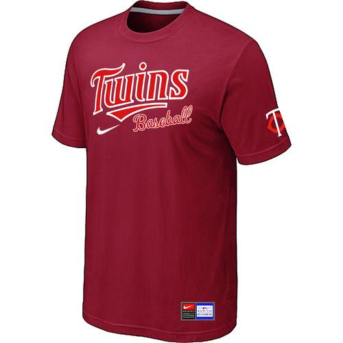 Cheap Minnesota Twins Red Nike Short Sleeve Practice T-Shirt For Sale