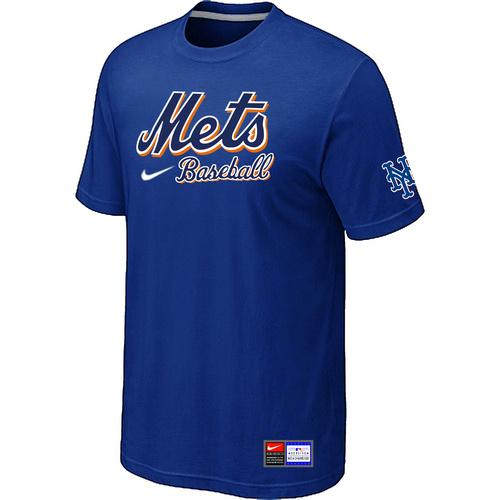 Cheap New York Mets Blue Nike Short Sleeve Practice T-Shirt For Sale