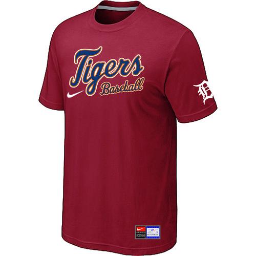 Cheap Detroit Tigers Red Nike Short Sleeve Practice T-Shirt For Sale