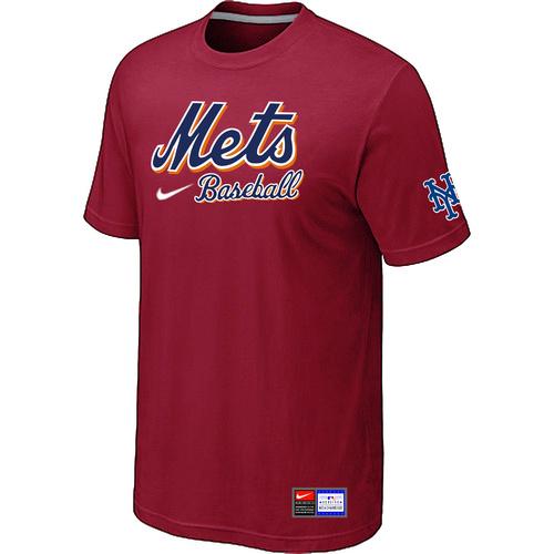 Cheap New York Mets Red Nike Short Sleeve Practice T-Shirt For Sale
