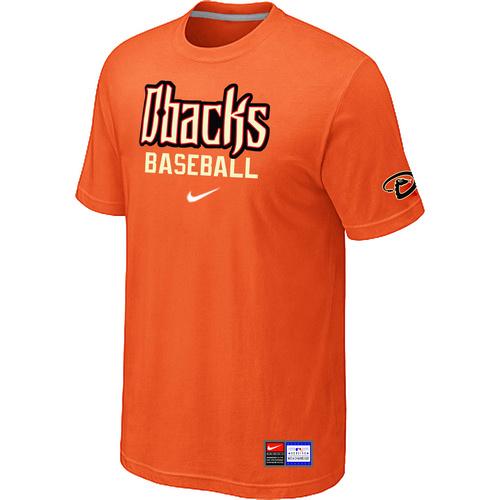 Cheap Arizona Diamondbacks Crimson Orange Nike Short Sleeve Practice T-Shirt For Sale