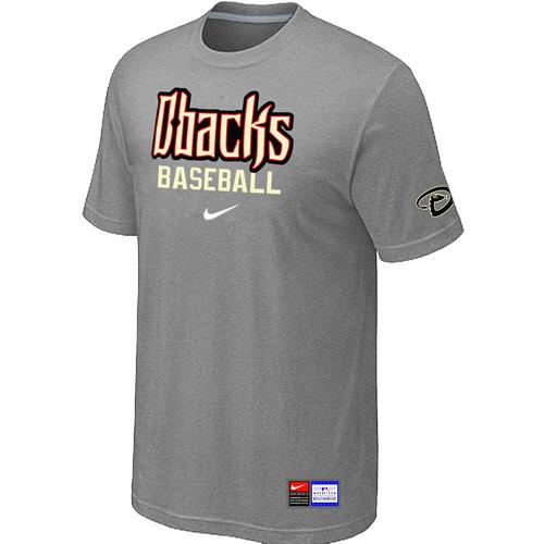 Cheap Arizona Diamondbacks Crimson L.Grey Nike Short Sleeve Practice T-Shirt For Sale