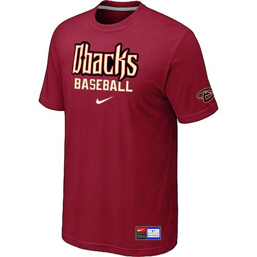 Cheap Arizona Diamondbacks Crimson Red Nike Short Sleeve Practice T-Shirt For Sale