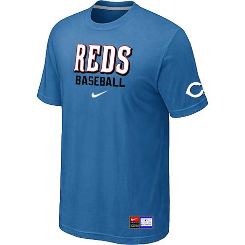 Cheap Cincinnati Reds light Blue Nike Short Sleeve Practice T-Shirt For Sale