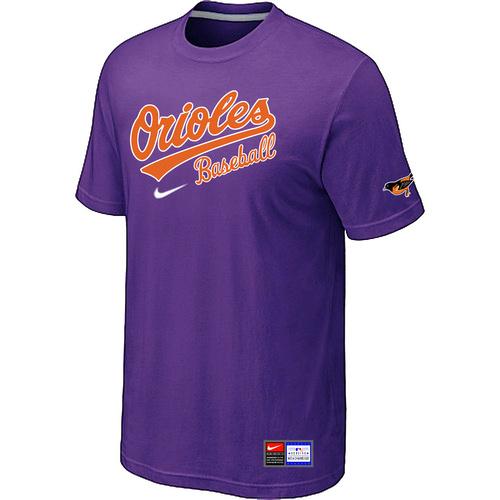 Cheap Baltimore Orioles Purple Nike Short Sleeve Practice T-Shirt For Sale
