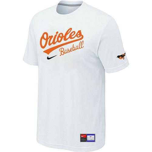 Cheap Baltimore Orioles White Nike Short Sleeve Practice T-Shirt For Sale
