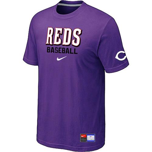 Cheap Cincinnati Reds Purple Nike Short Sleeve Practice T-Shirt For Sale