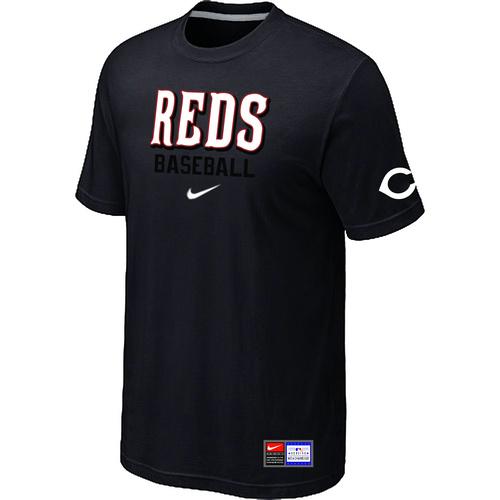 Cheap Cincinnati Reds Black Nike Short Sleeve Practice T-Shirt For Sale
