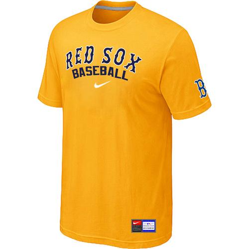 Cheap Boston Red Sox Yellow Nike Short Sleeve Practice T-Shirt For Sale